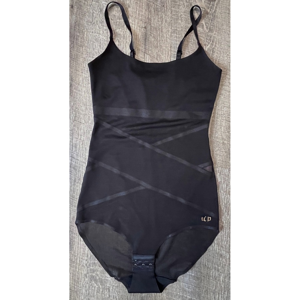 Juicy Couture Intimates Black mesh bodysuit shapewear size S adjustable‎ straps